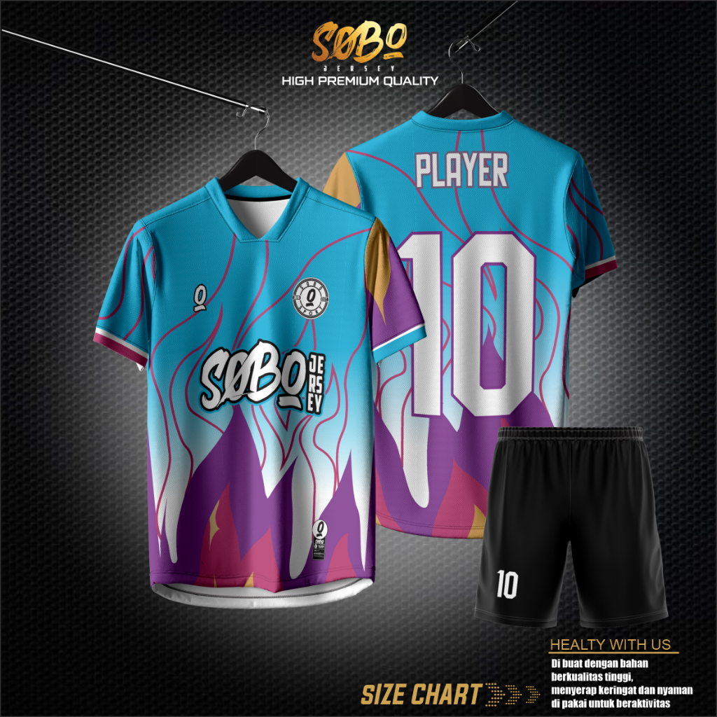 Jersey Sepak Bola | Jersey Futsal | Jersey Voli Custom Free Name Set | Team | Full Printing