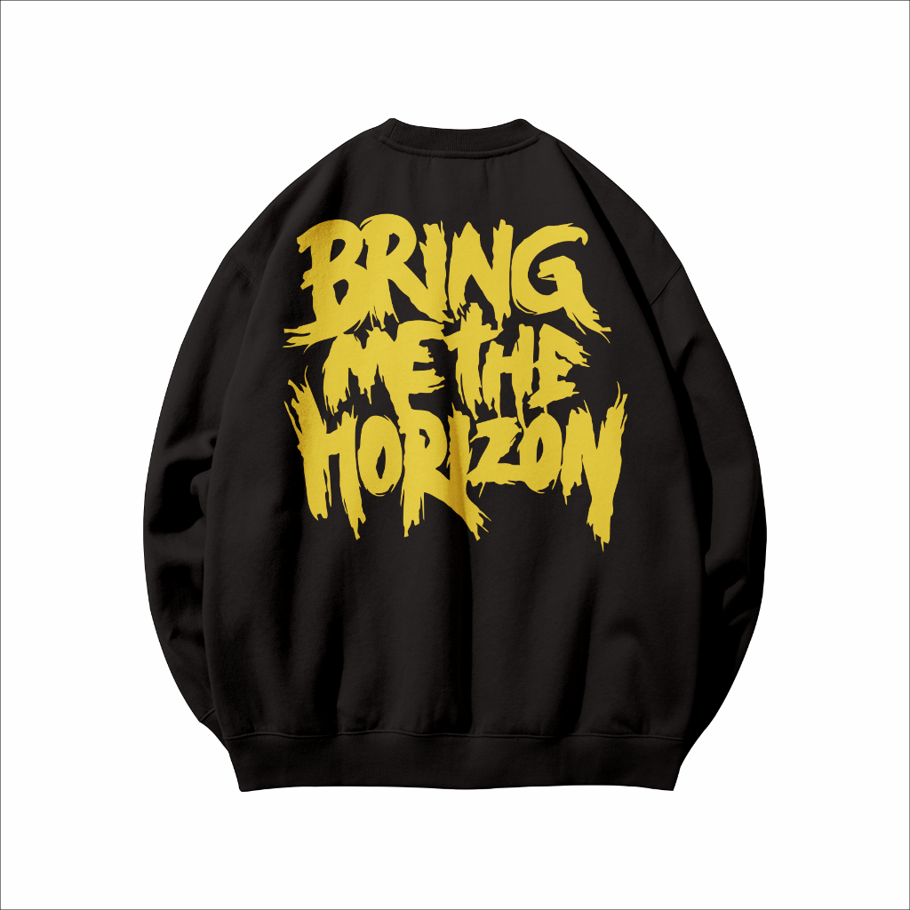 Sweater Crewneck Musik Band BMTH Sablon Gold