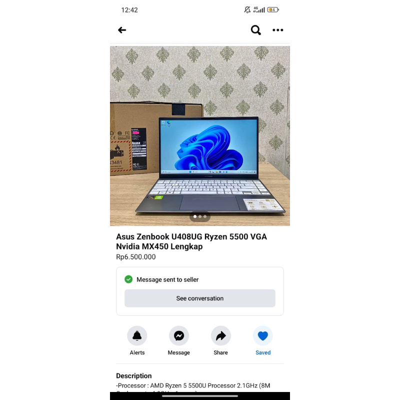 Asus Zenbook U408UG Ryzen 5 5500 | Nvidia MX450