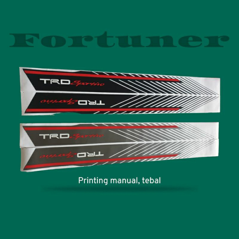 Stiker all new fortuner 2016 vrz stiker TRD Sportivo fortuner vrz