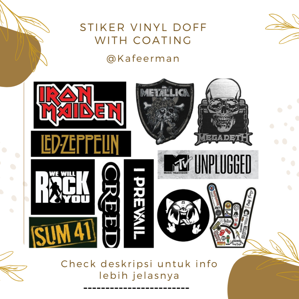 

STIKER BAND METAL INDIE ROCK BMTH MOTORHEAD MTV ETC