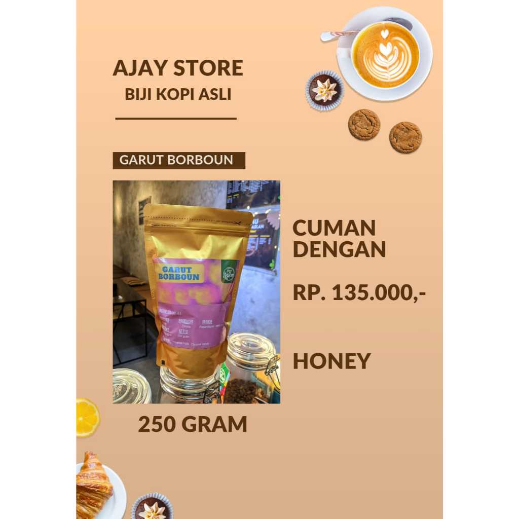 

Kopi Garut Borboun \\ HONEY \\ 250 GRAM