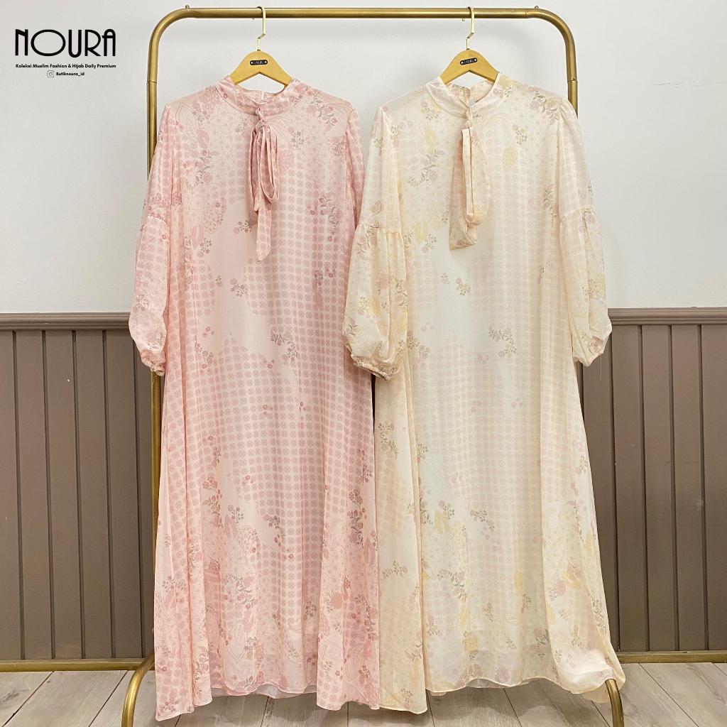 NOURA - Gamis muslim | Dress wanita | Gamis terbaru | Dress motif bunga