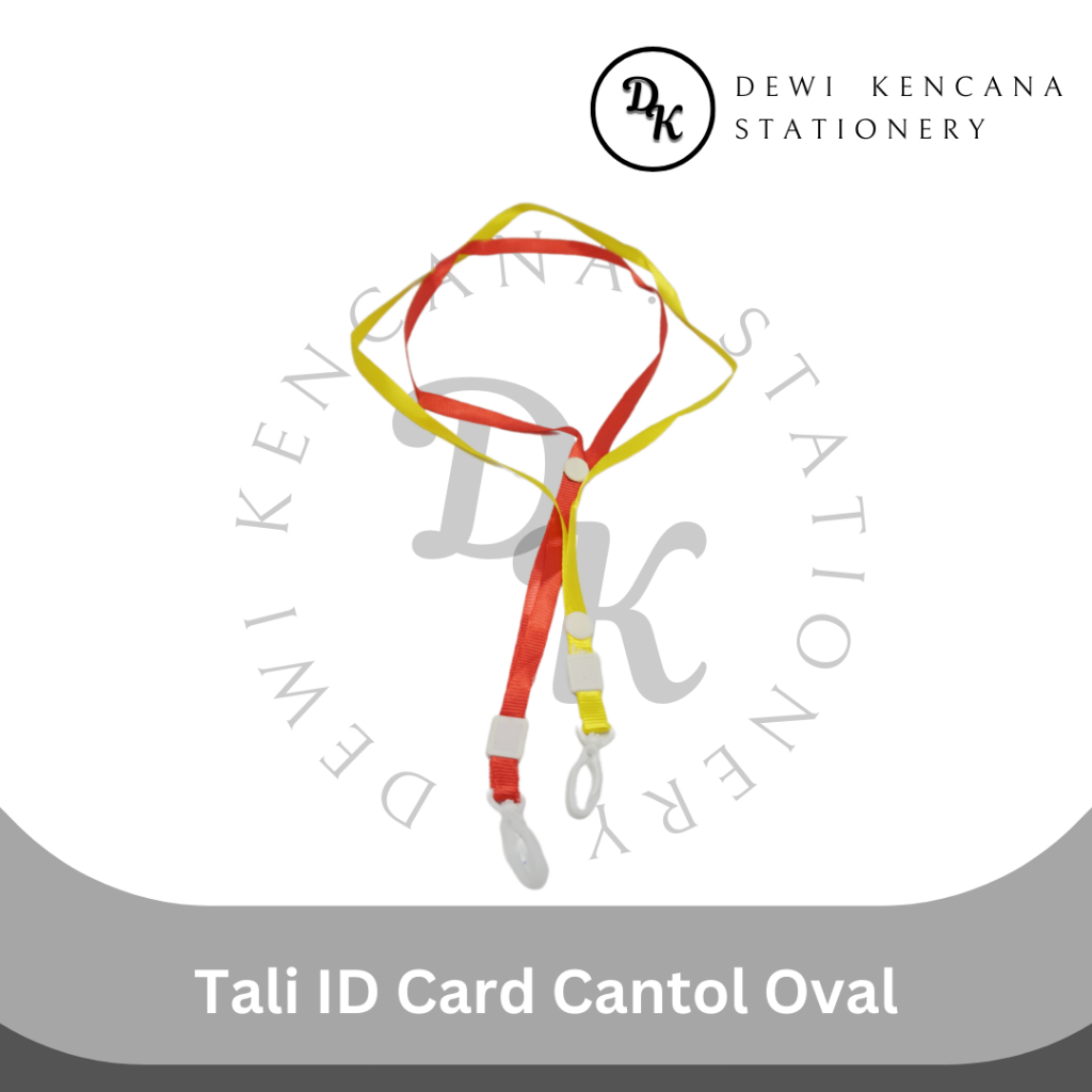 

HJK Tali ID Card Cantol Oval Plastik 1 Bal Isi 100 Pcs / Lanyard ID Card