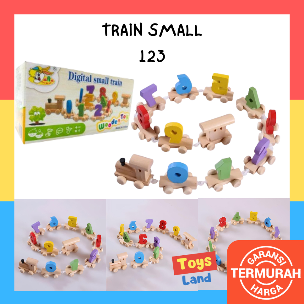 Wodden Train 123 Mainan Kereta Api Anak Number Kereta Api Anak Mainan Balita Wooden Toys Mainan Kayu