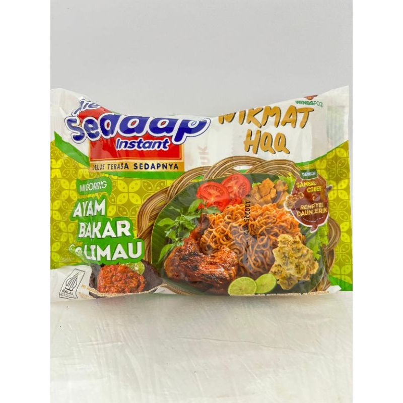 

Mie sedaap instan goreng ayam bakar limau