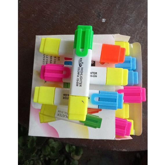 

KODE V2I4 12pcs Stabilo 2 Warna Tozhca Esco Highlighter Twin Head Murah Grosir Lusin Alat Tuis Sekolah Kantor