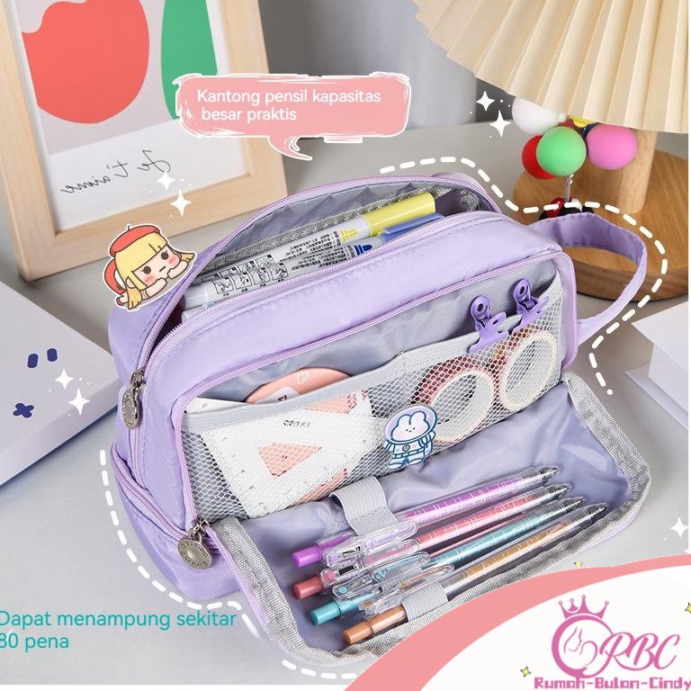 

CODBesar Jumbo Pencil Cases Large Capacity Pencil Bag Pouch Holder Box for Girls Office Student Stationery Organizer School Supplies Tempat Kosmetik Bag KODE Q4E1