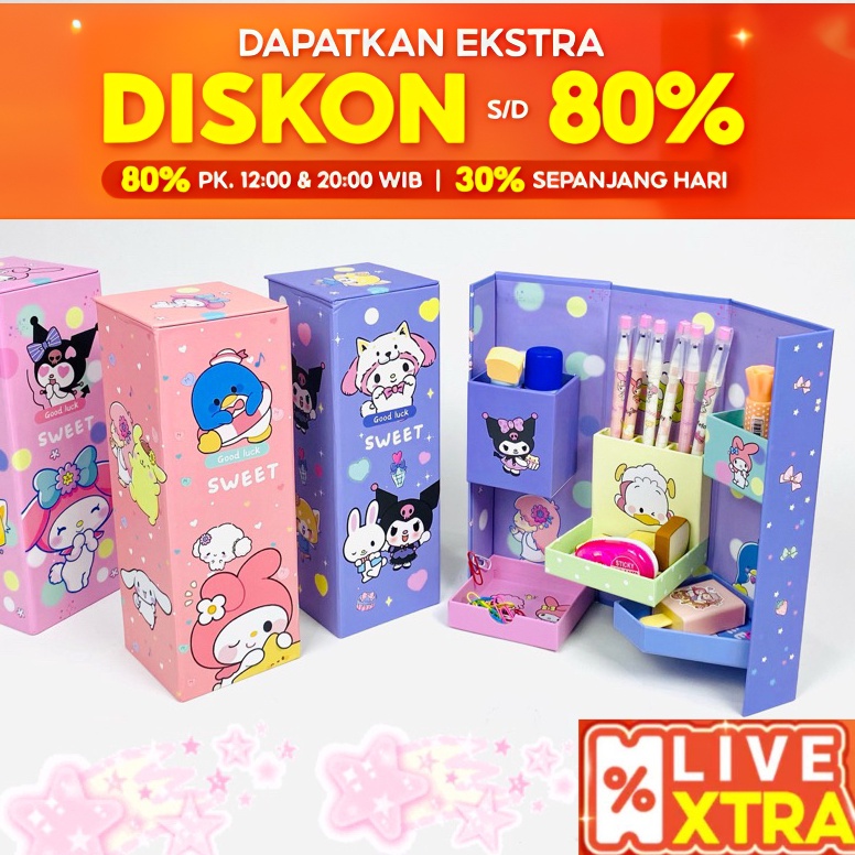 

BOS Kotak Pensil Karton Rak Berdiri TingkatPencil CasePencil Box KODE Q8F9