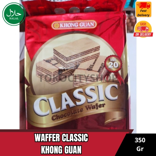 

Biskuit Kong Guan Classic / Wafer Chocolate / 350gr / halal / Cemilan / Makanan Ringan