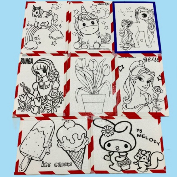 

KODE A8N4 25pcs Lis Lakban Styrofoam Lukis Uk 3x4x1 cm Sterofoam Lukis Anak Lis Lakban