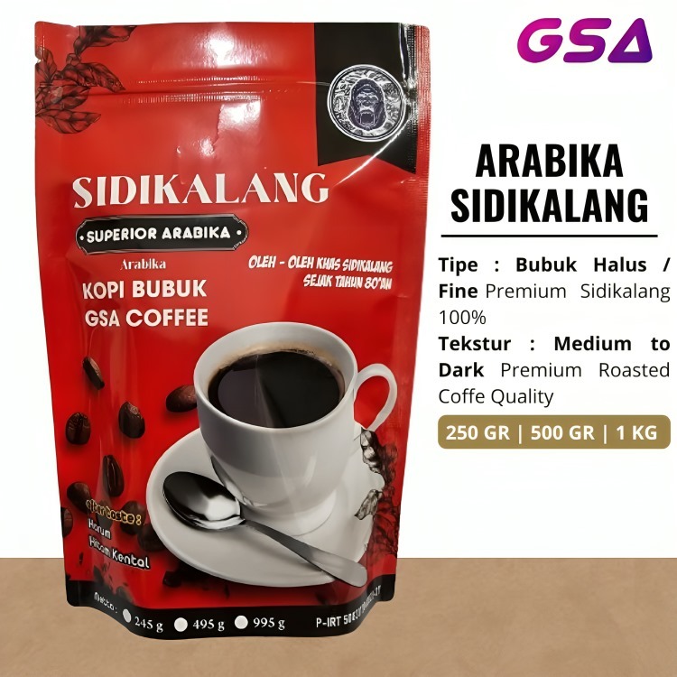 

Kopi Arabica GSA Coffee PREMIUM 250gr 250 gr ASLI Sidikalang Medan Bubuk Arabika Hitam