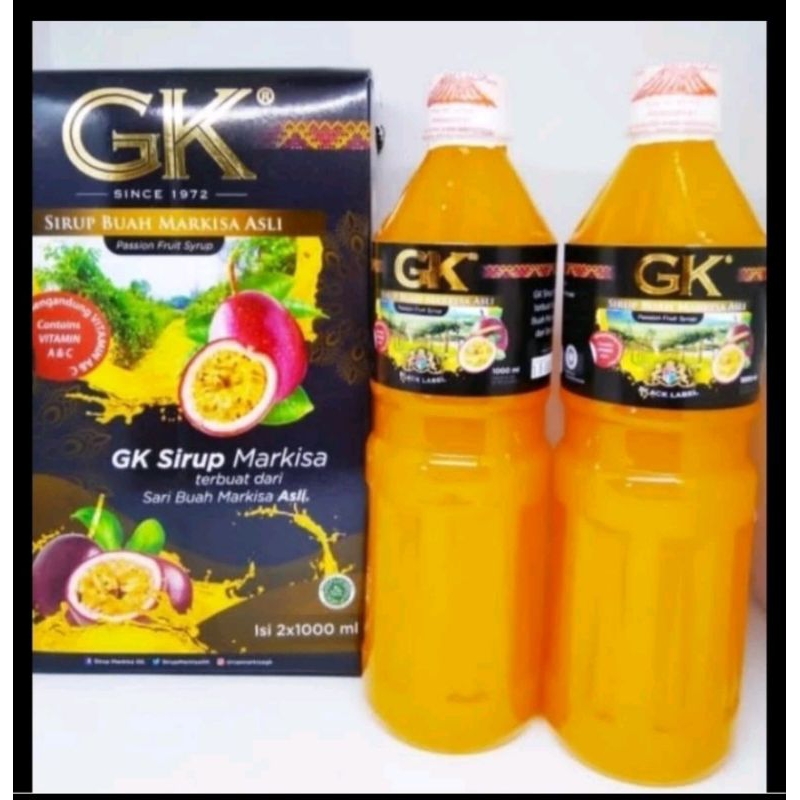 

sirop GK super Quality rasa markisa 1botol 2L