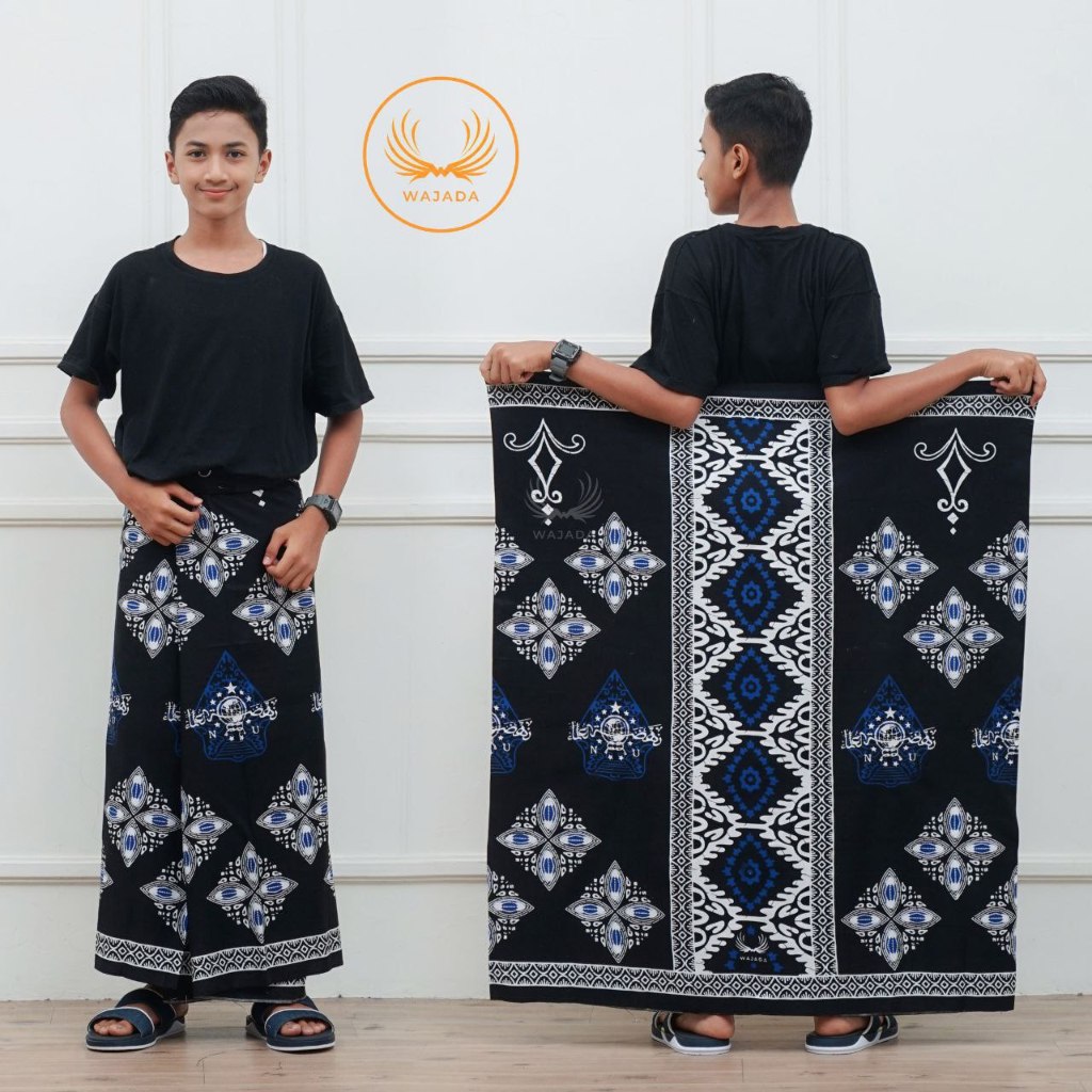 Fairyrozi Sarung Batik Anak Santri Motif NU Kawung Print Bahan Katun Premium Halus