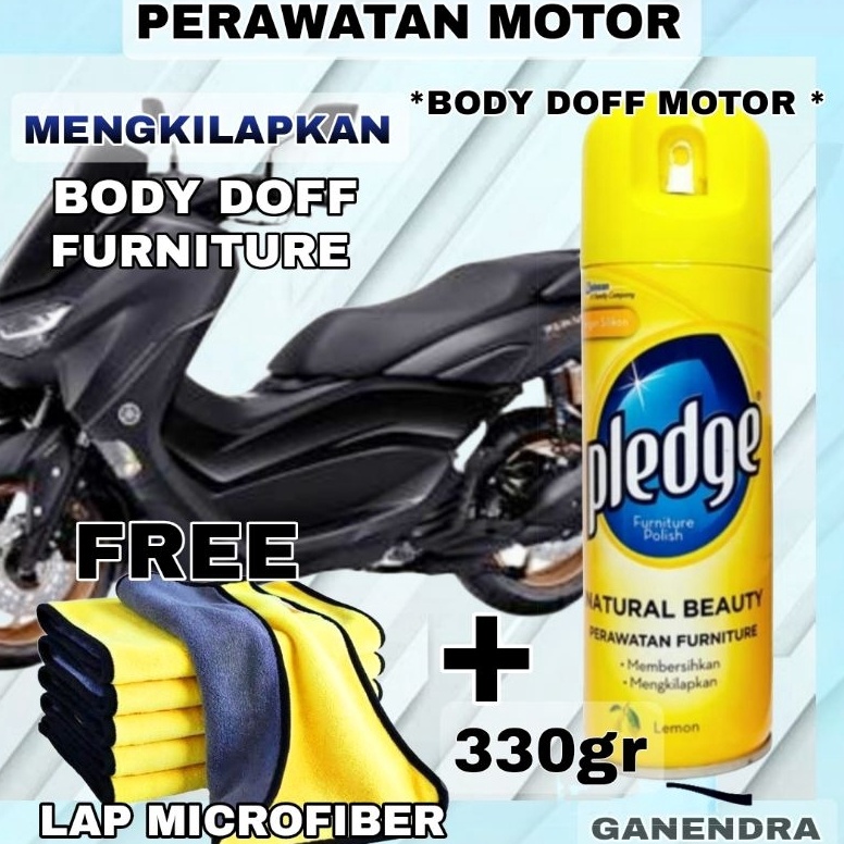 KODE X56A Pledge Aerosol Lemon 33ml Kaleng Kain Lap Microfiber Serbaguna 3 in 1 Pembersih Serbaguna