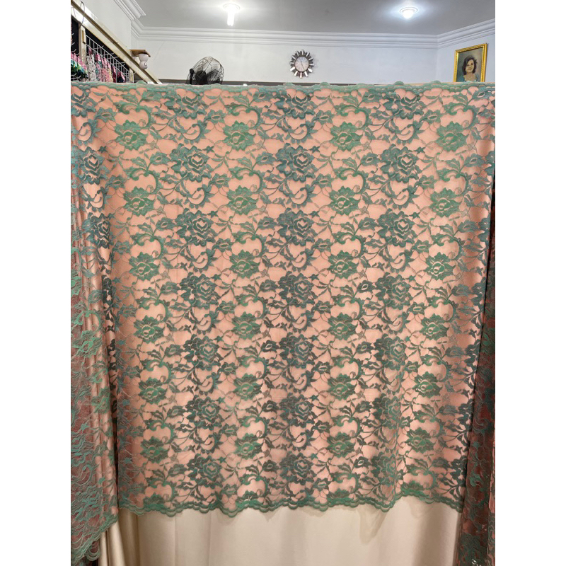 brokat lace / brukat semi prancis/bahan brukat lace beragam warna