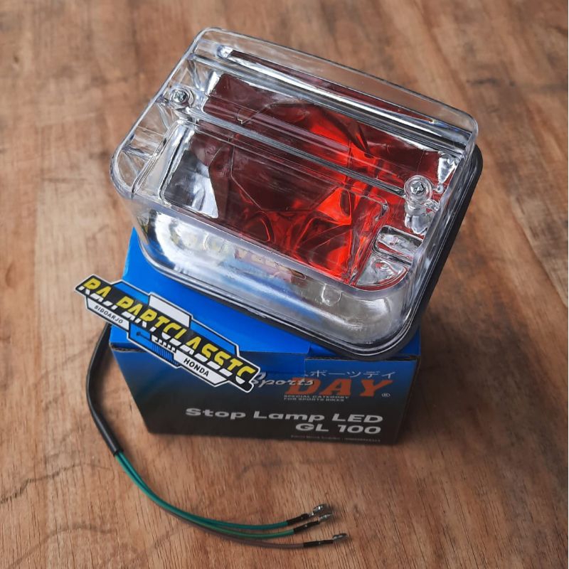 Stoplamp GL100 Stopan Lampu Belakang GL100 import LED Day Original Mika Bening