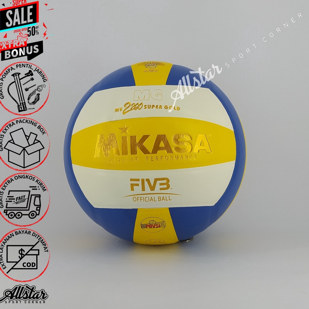 KODE X22R Bola Voli Volly Voly MIKASA PROLIGA SUPERGOLD MV22 original Import Size 5
