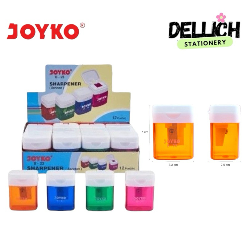 

PENGSERUT / SERUTAN / RAUTAN / SHARPENER PENSIL 1 LUBANG JOYKO B-23