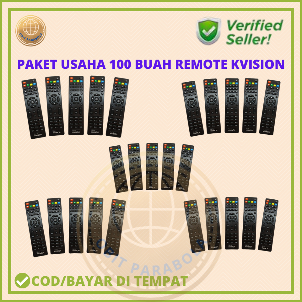 PAKET USAHA REMOTE KVISION BROMO C2000 100 BUAH TERLARIS
