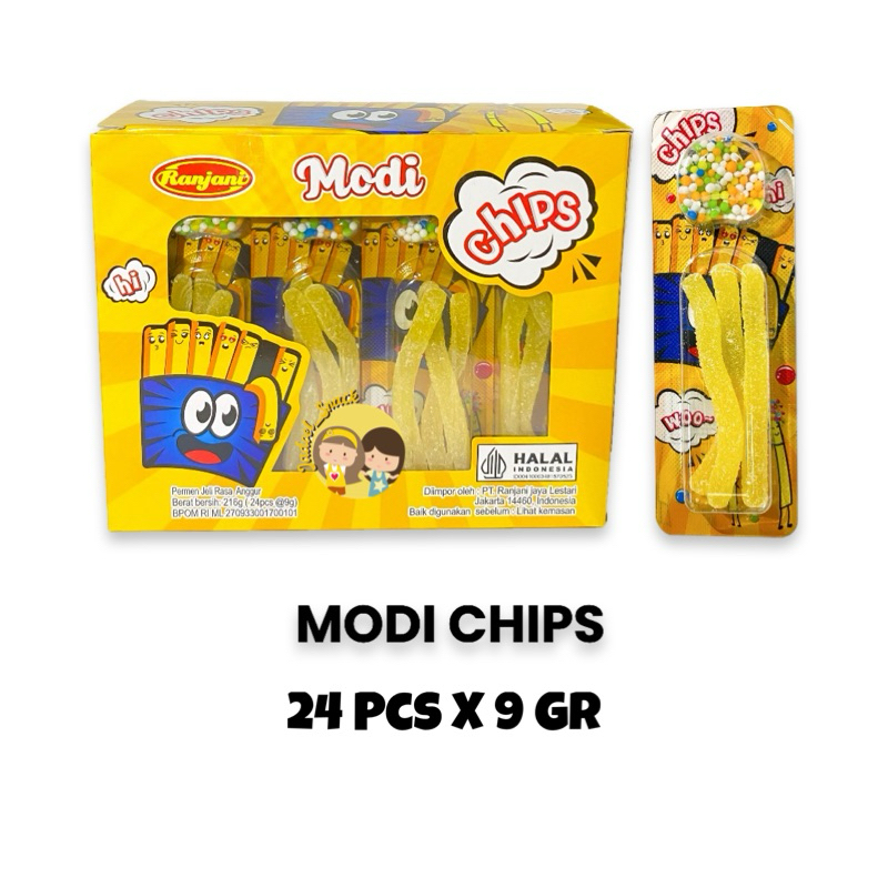 

GROSIR - Permen Modi Chips 24 X 9 Gr Rasa Buah by Jadoel_Snack