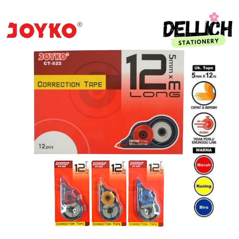

CORRECTION TAPE / TIP EX KERTAS / PITA KOREKSI JOYKO CT-522