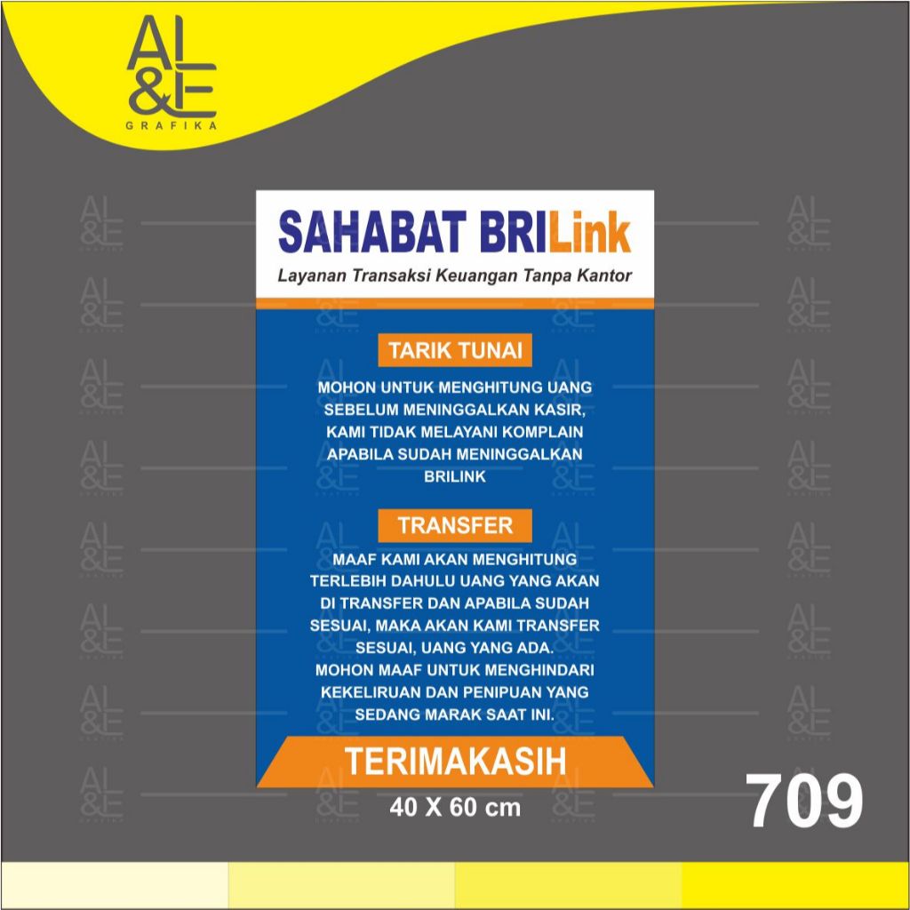 

709 - Stiker Sahabat BRI Link, Sticker Vinyl, Premium dan Tahan Air