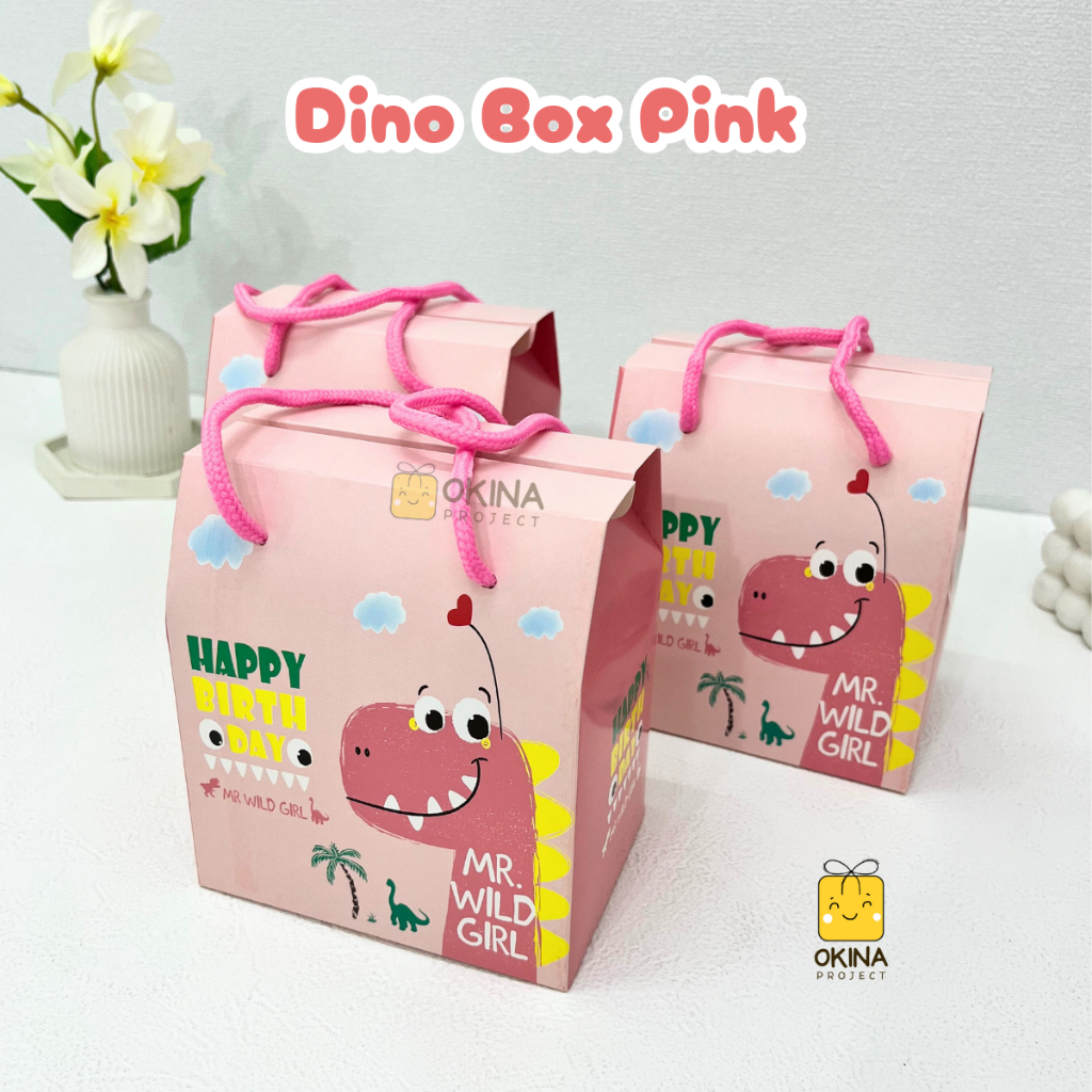 

(PINK - 12x9x14) Box Hampers Ulang Tahun Goodie Bag Ultah Kotak Souvenir Ulang Tahun Paperbag