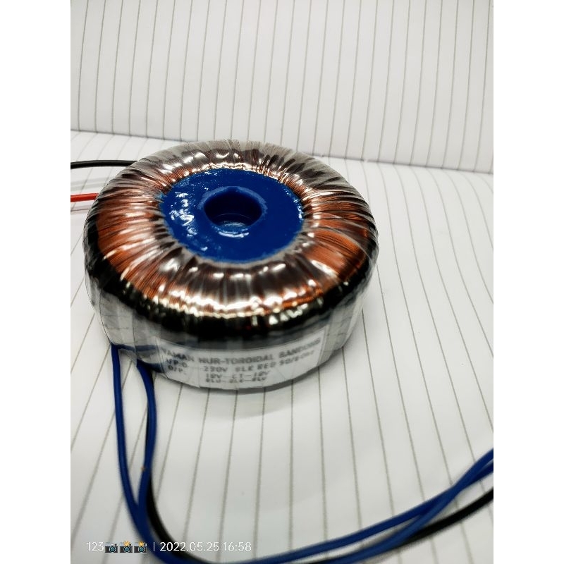 trafo toroidal  18v ct 18v