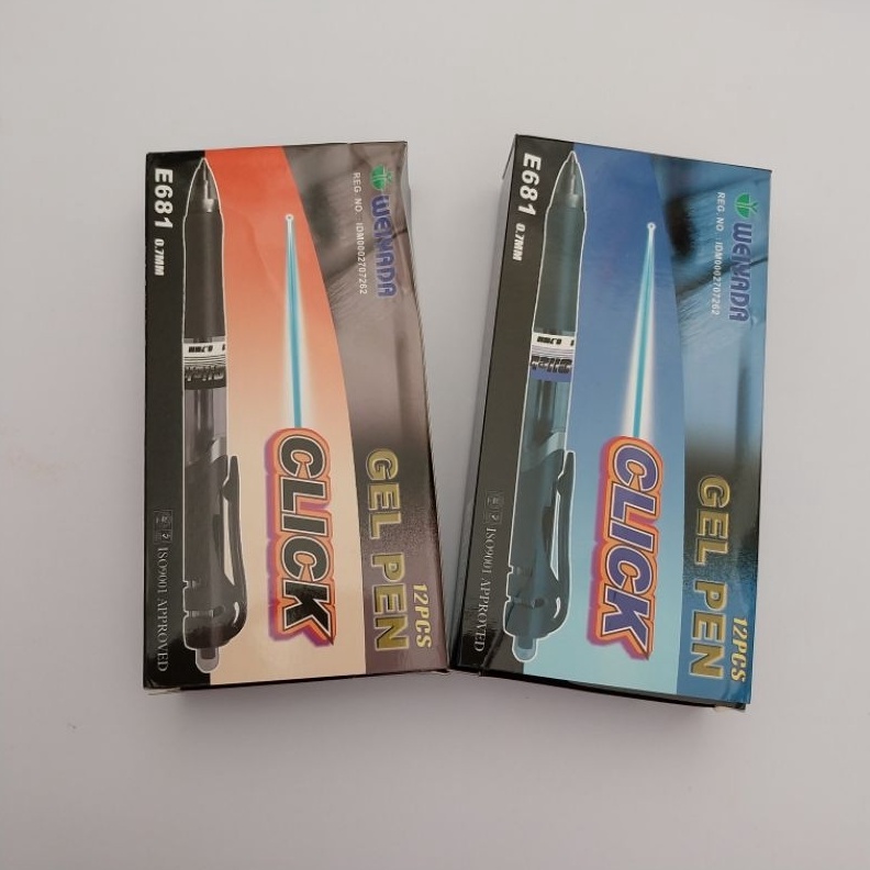 

12pcs BolpenPulpenBallpoint Click Weiyada E681 ORI Refill KODE E4W5