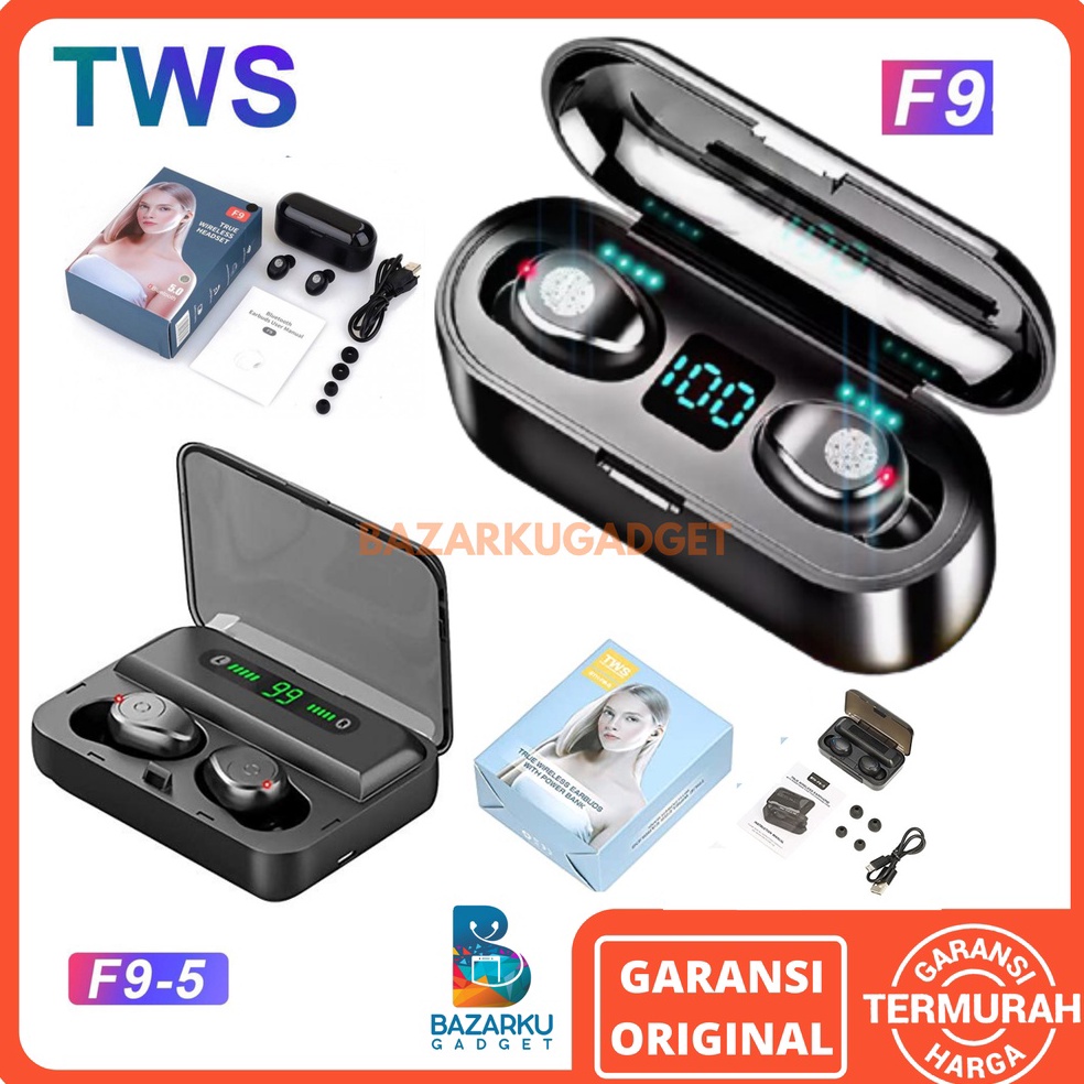 SALE TWS F9 9D Bass Stereo Waterproof 22 MAH Headset Bluetooth TWS F9 Headset F9 Headset Bluetooth F