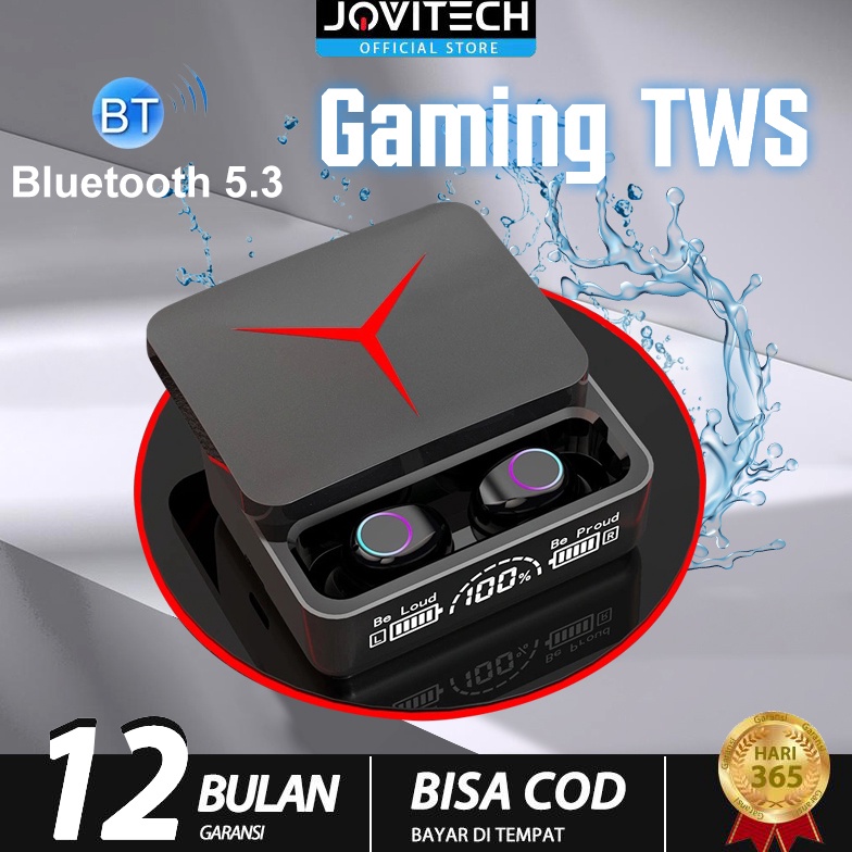 Jovitech TWS M9 Pro Earphone Low Latency Gaming Wireless Bluetooth Headset HIFI Stereo Sound Music W