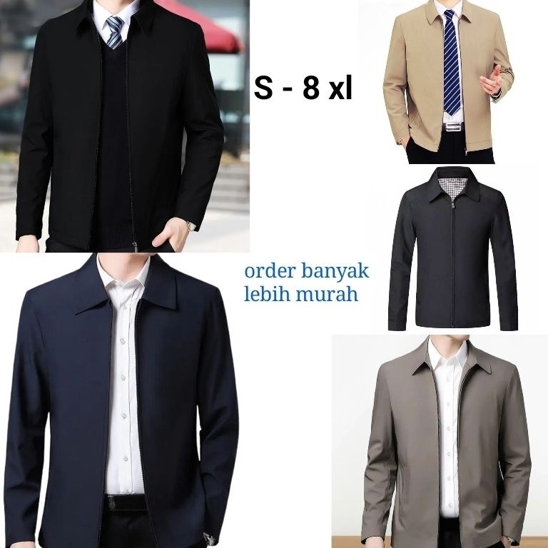 KODE D24N semi jas pria ukuran jumbo besar jaket formal pria ukuran big size