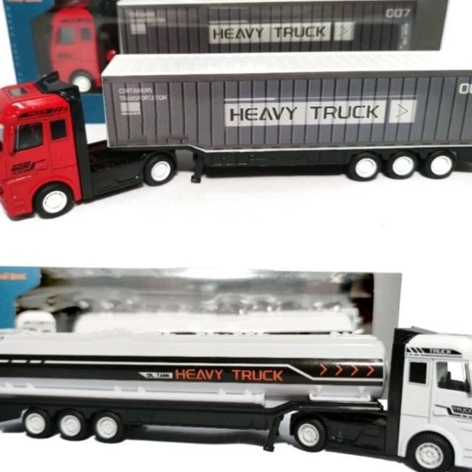 Hot Diecast Truck Kontainer Box Miniatur Diecast Truk Container Tengki