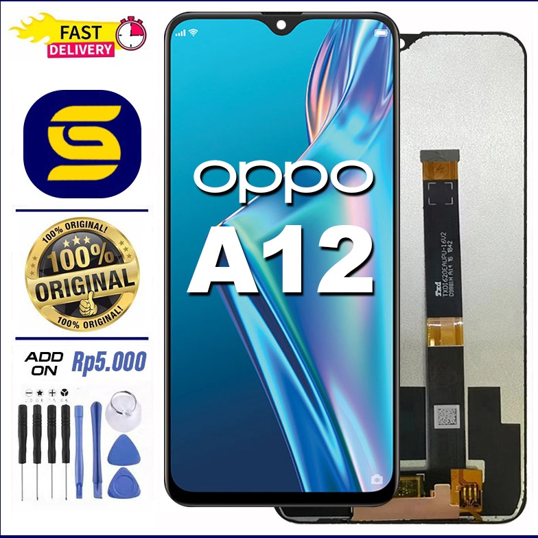 KODE E68A LCD OPPO A12 Original Touchscreen Fullset Compatible For Glass Digitizer ori asli