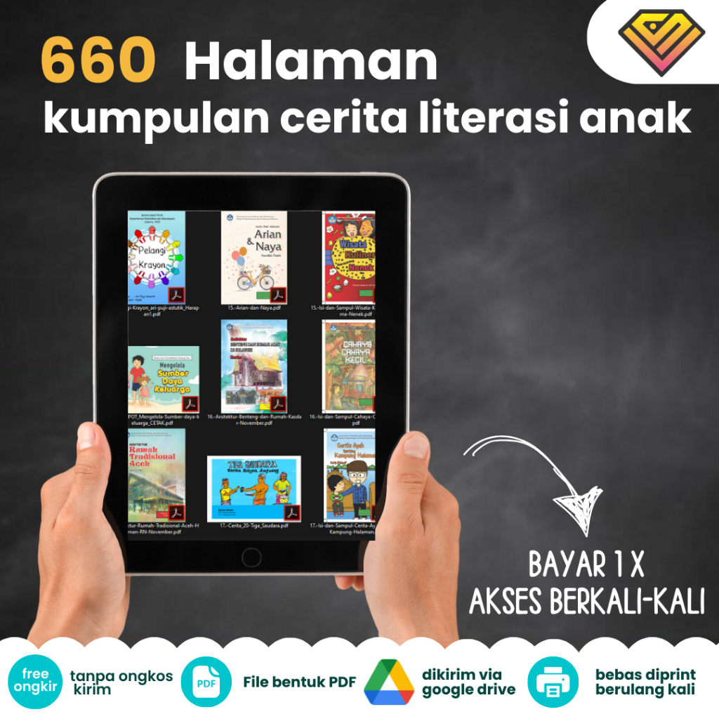 

EBOOK EDUKASI ANAK CERITA LITERASI UNTUK ANAK FORMAT PDF