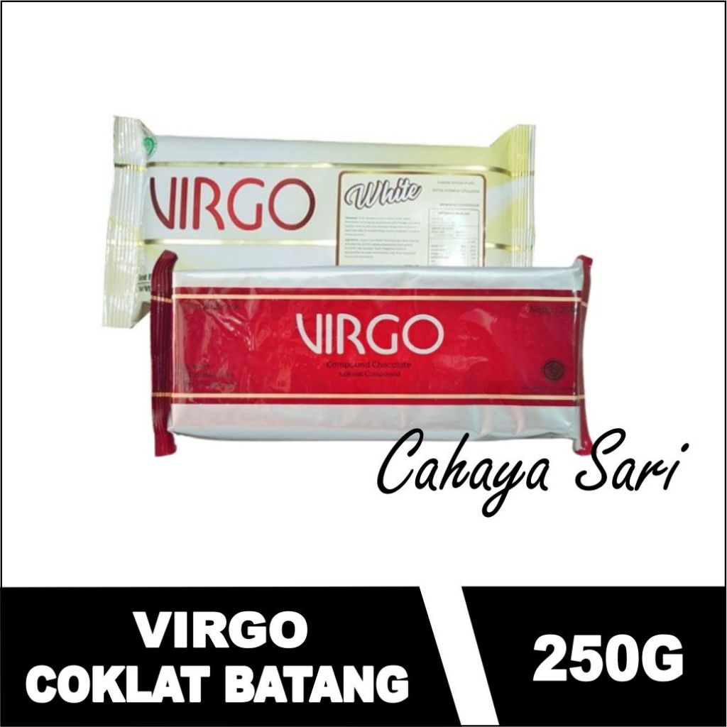 

COKLAT BATANG VIRGO 250GR - VIRGO WHITE CHOCOLATE COMPOUND 250GR