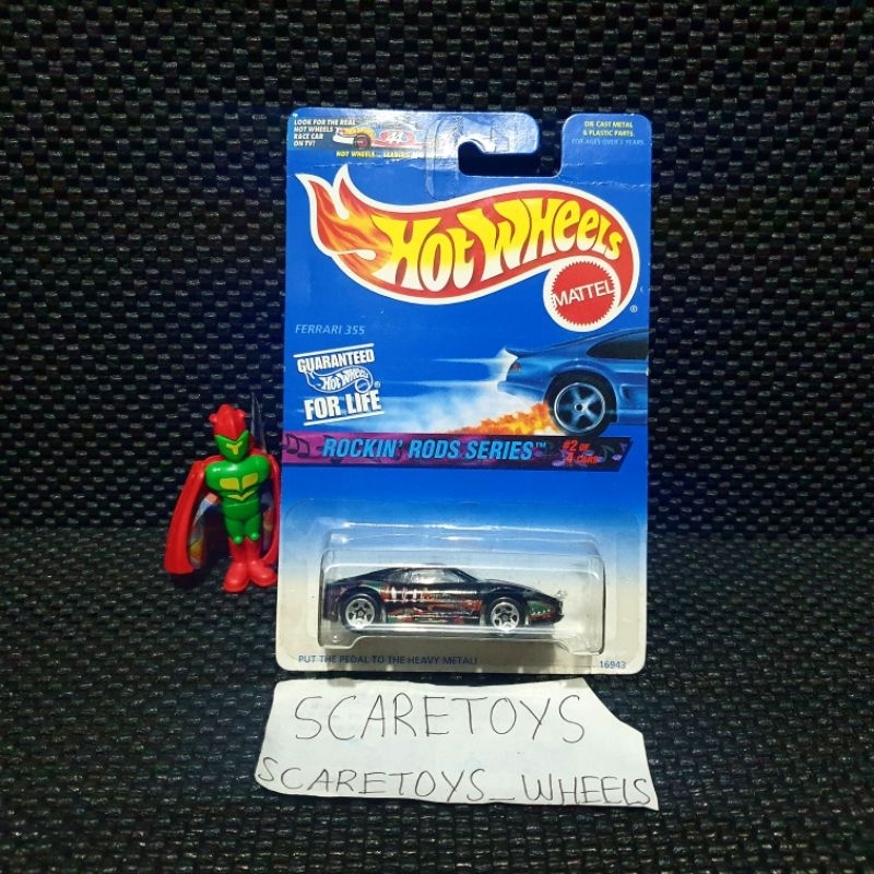 Hot Wheels Ferrari 355 black hitam rockin road series 1997