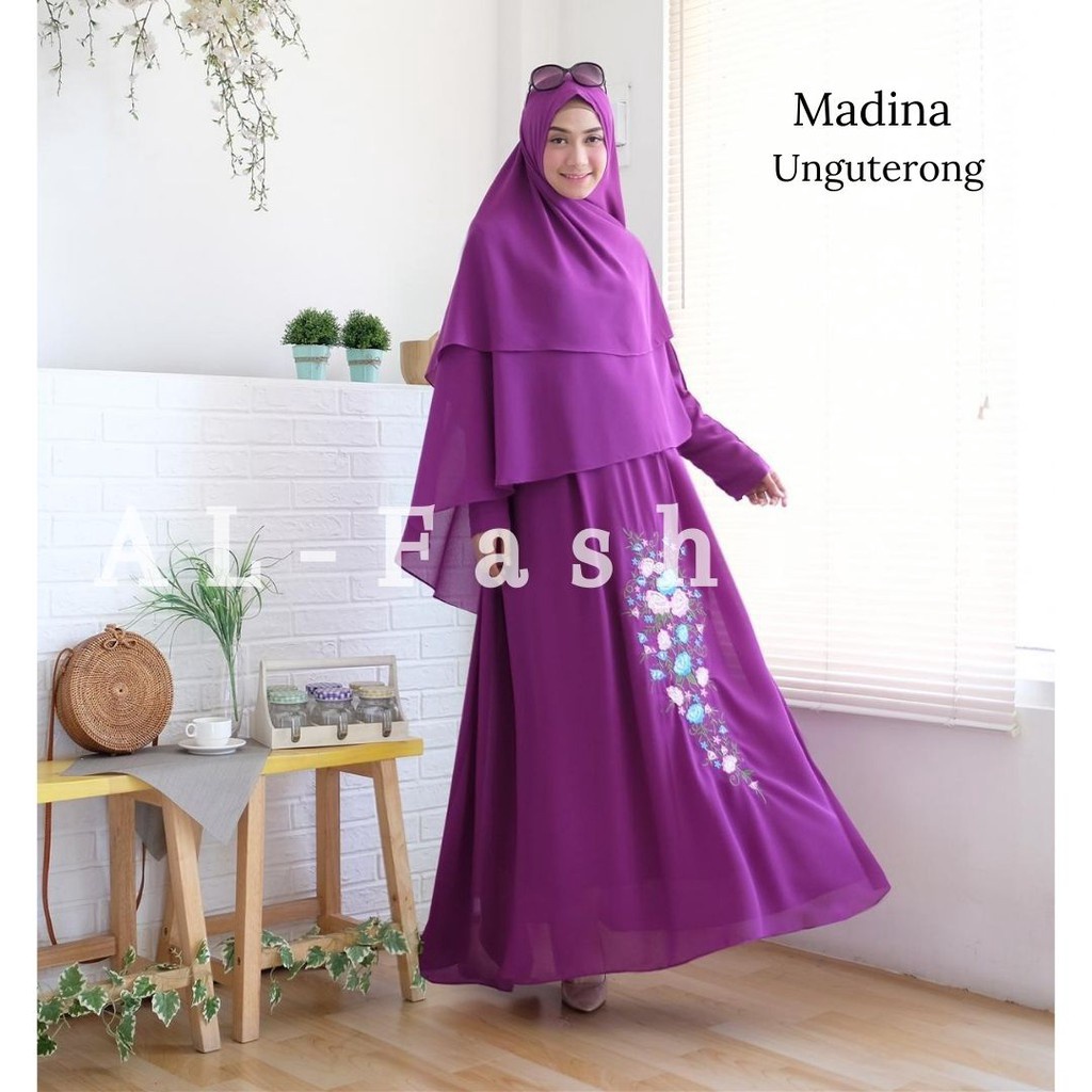 GROSIR ABA agen baju official  GAMIS MADINA SET KHIMAR  gamis  gamis muslim  gamis set  gamis wanita