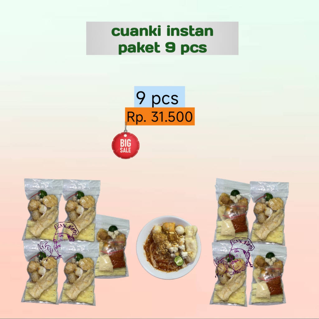 

cuanki instan paket 9 pcs / cuanki / cuanki isi 9 pcs
