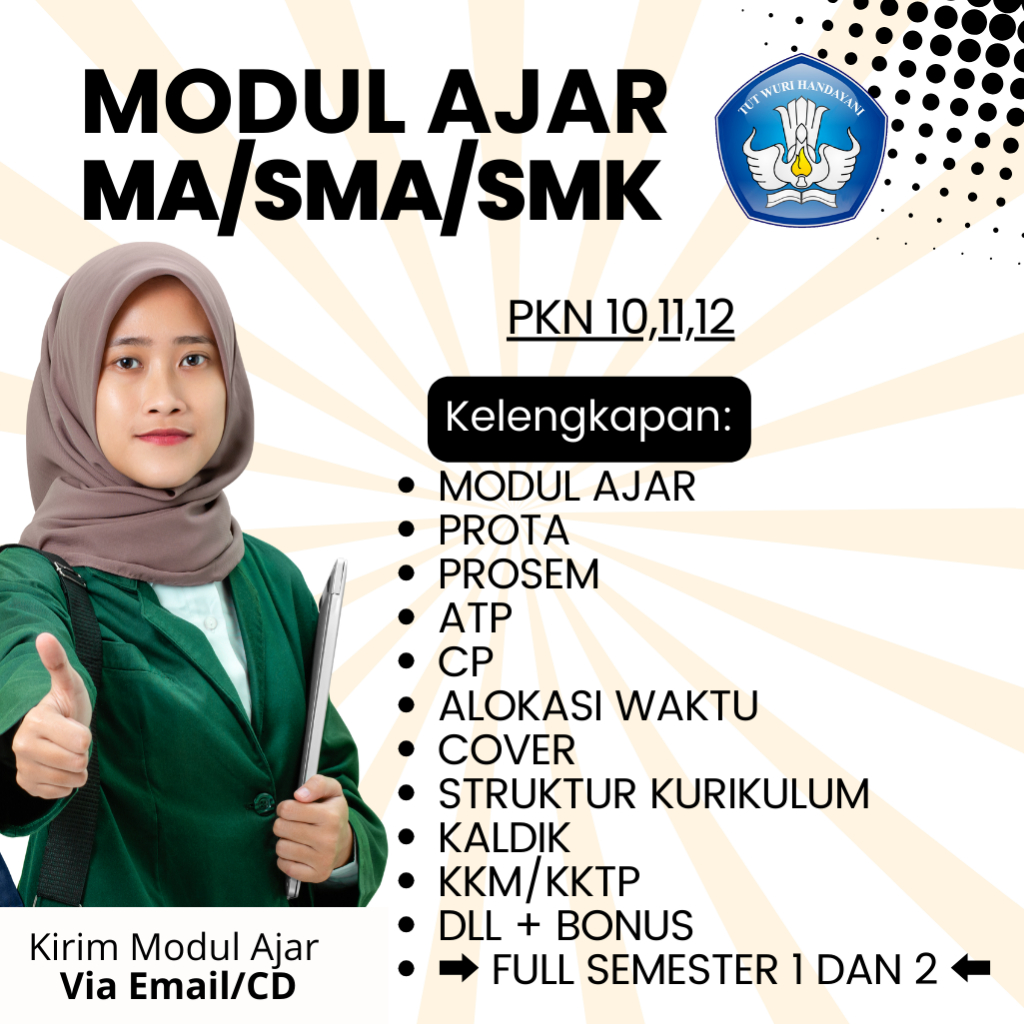 Modul Ajar PKN Kelas 10,11,12 Kurikulum Merdeka