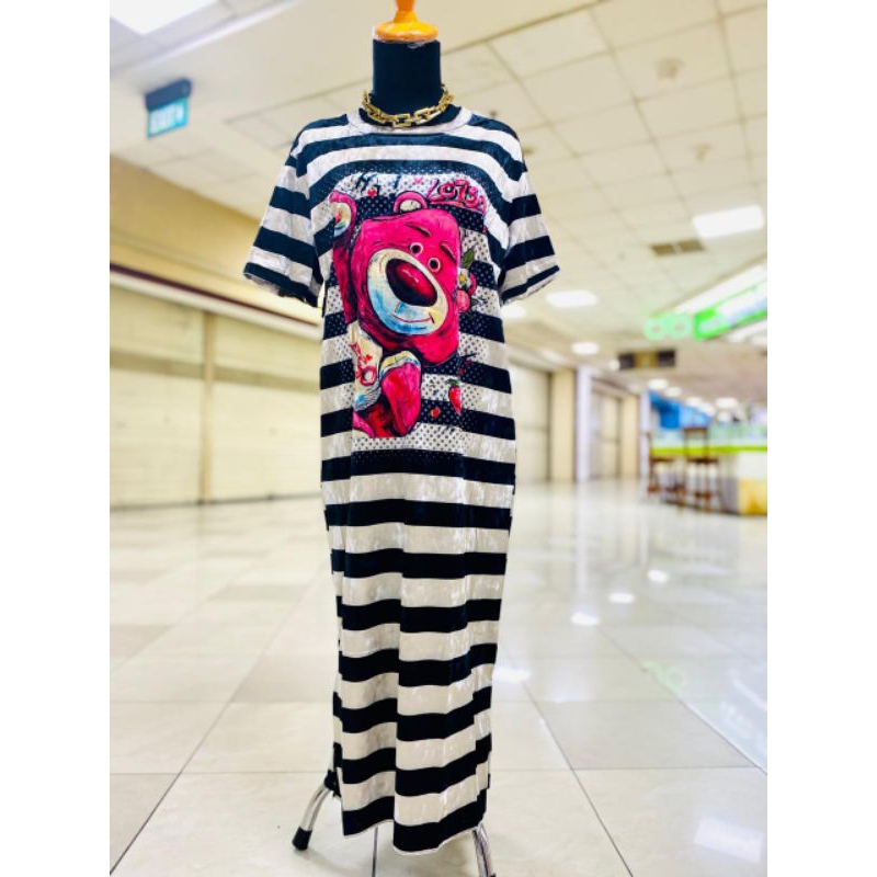 DRESS BLUDRU LOTSO SALUR LENGAN PENDEK TERBARU