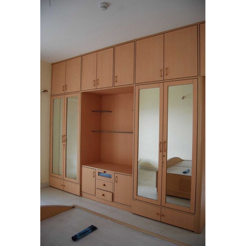 Almari Pakaian Tinggi Kayu Jati Minimalis Lemari Pakaian Tumpuk Wardrobe Mewah