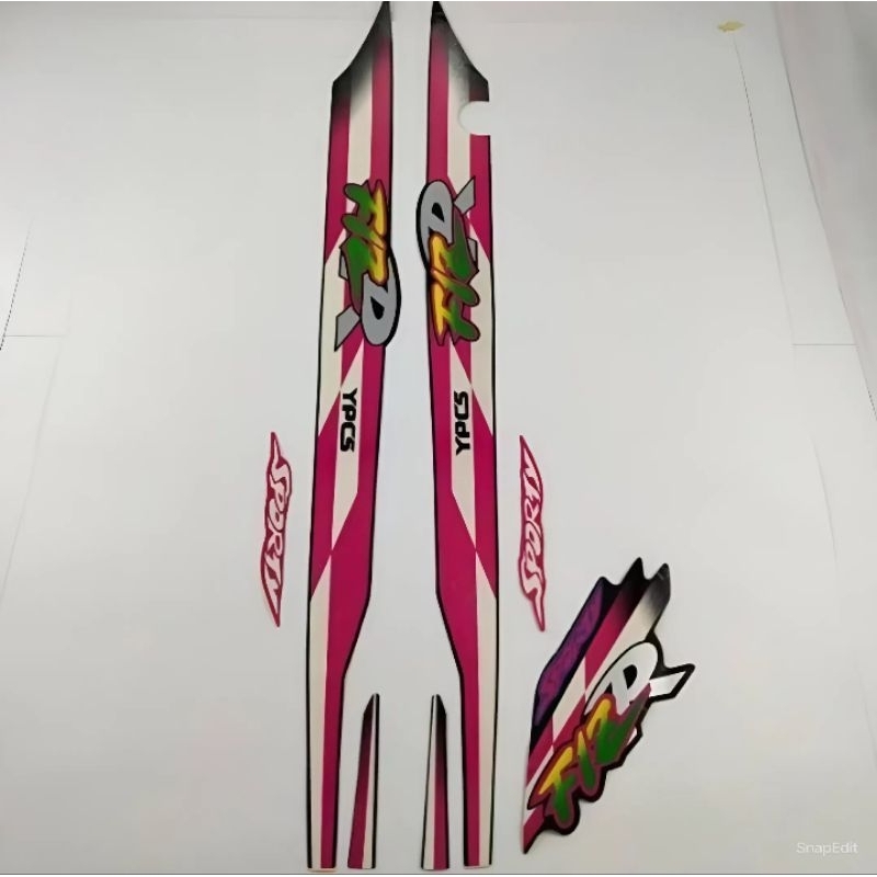 STRIPING STIKER LIST POLET YAMAHA FIZ R 1995 1996 SPORTY HITAM LIS BODI BERKUALITAS