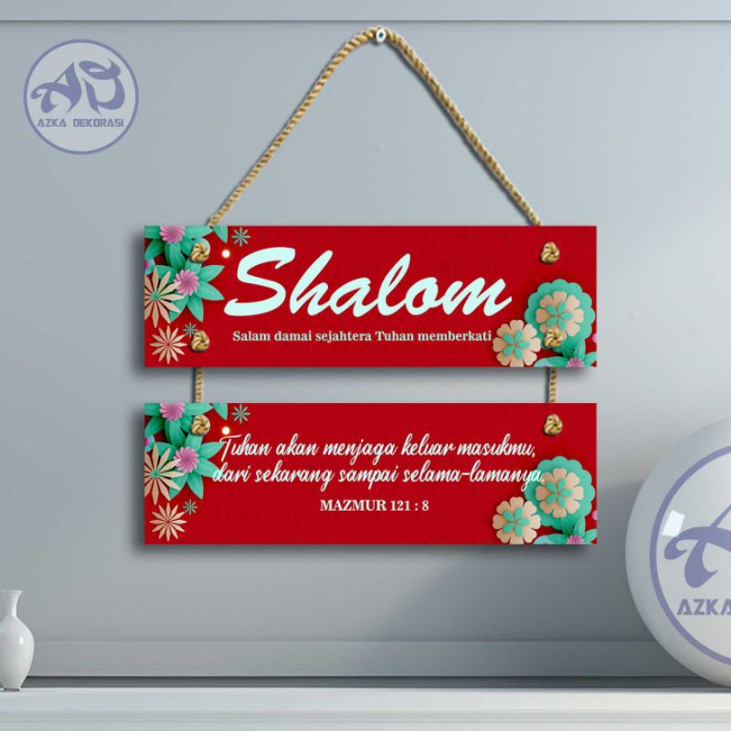 Hiasan Ucapan pintu Shalom / Syalom Kristen Rohani