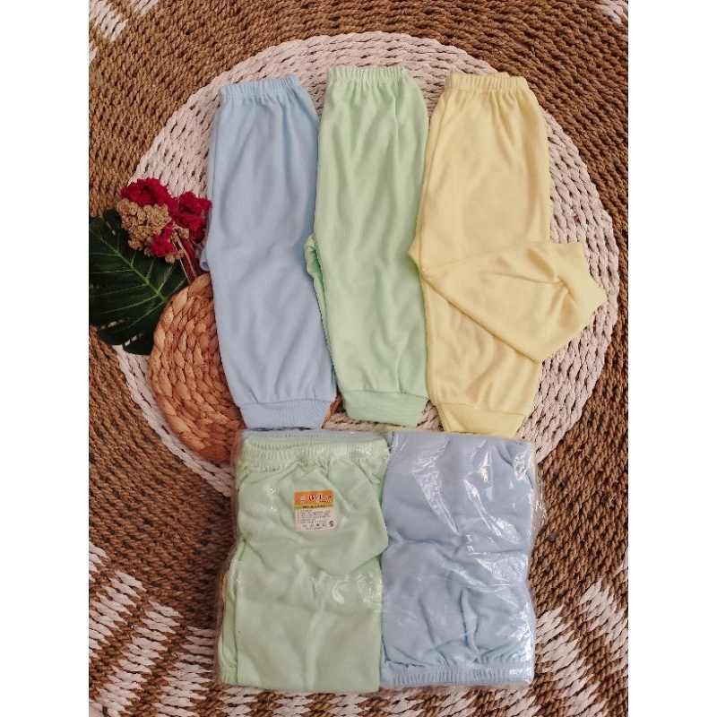 (12 pcs) 1 Lusin Celana Panjang Bayi polos bahan halus tebal ukuran S,M,L,XL celana panjang bayi PRE
