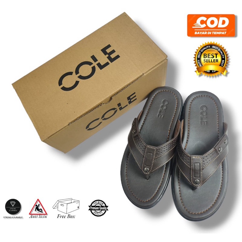 GOGO Sandal Kulit Pria Cole Terlaris Sandal Cole Selop Pria Kulit Sandal Polo Pria