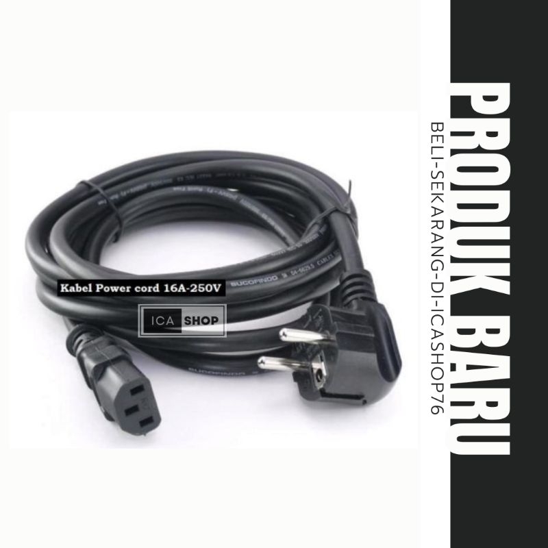 KABEL POWER AC-CPU 2M SNI EU-C13 Tebal 3x1.5mm