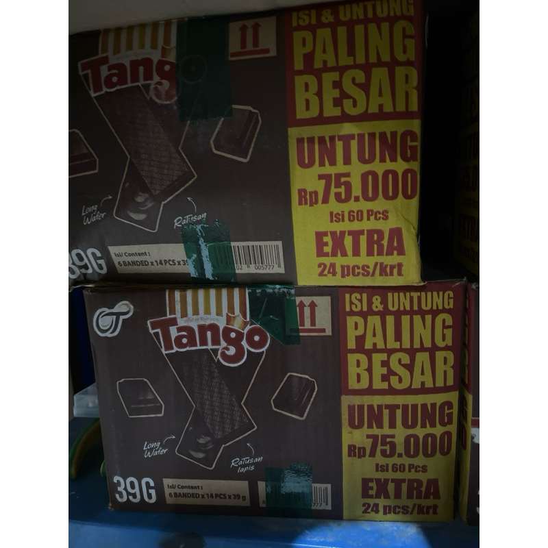 

Wafer tango 1 karton isi 84 di warung harga 2000