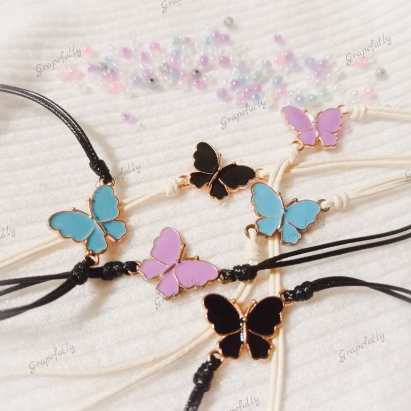 ʚɞ Butterfly Bracelet - Nevertheless [Pastel Edition] - gelang tali by grapeful.ly